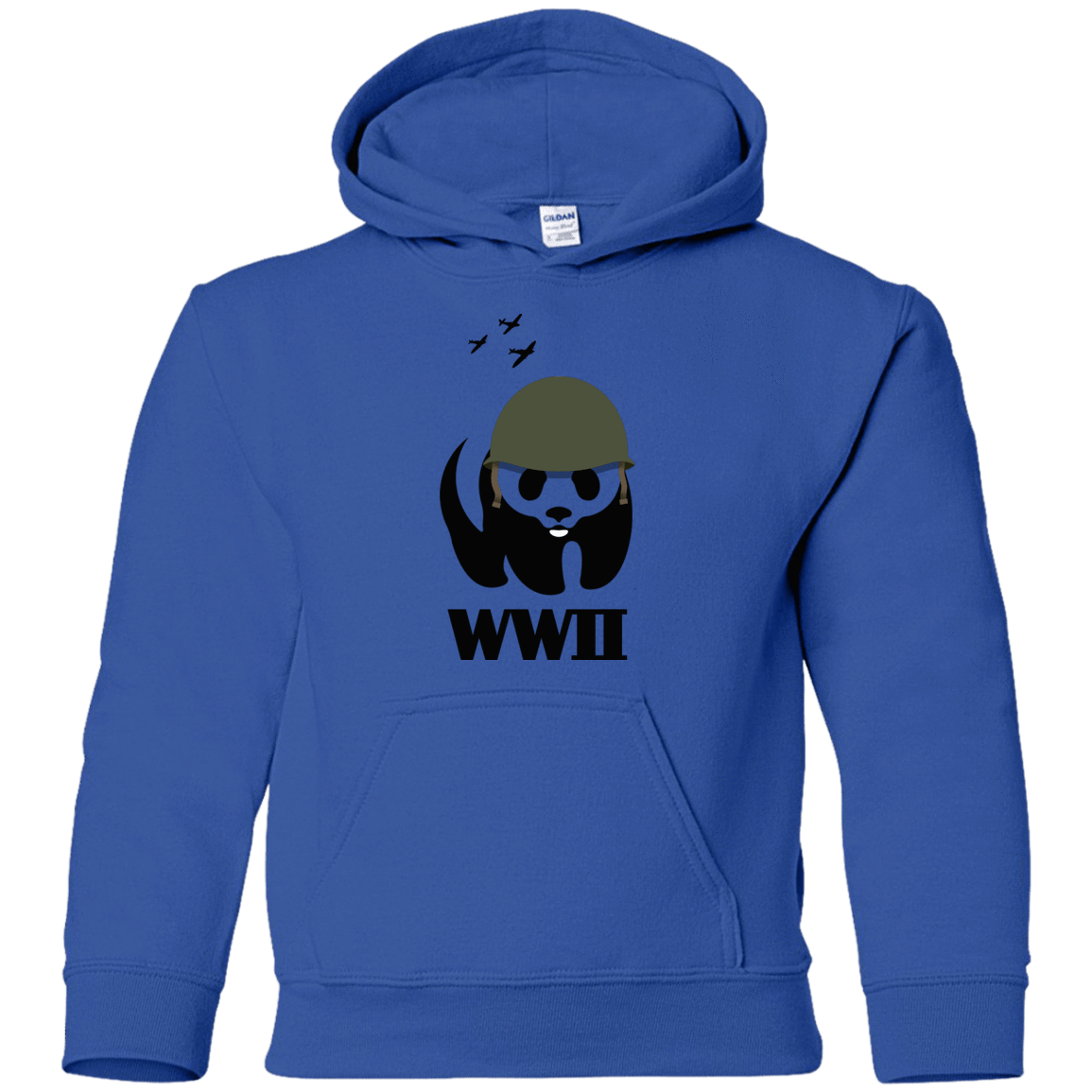 Sweatshirts Royal / YS WWII Panda Youth Hoodie