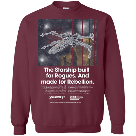 Sweatshirts Maroon / Small X-Fighter Crewneck Sweatshirt