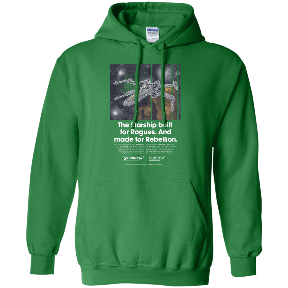 Sweatshirts Irish Green / Small X-Fighter Pullover Hoodie