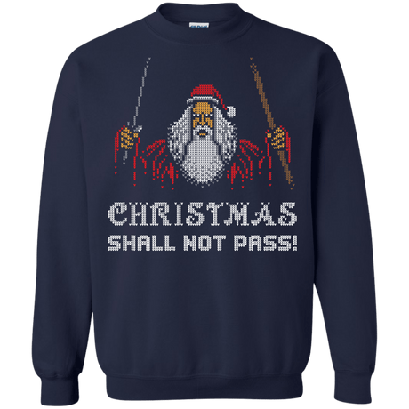 Sweatshirts Navy / Small Xmas shall not pass Crewneck Sweatshirt
