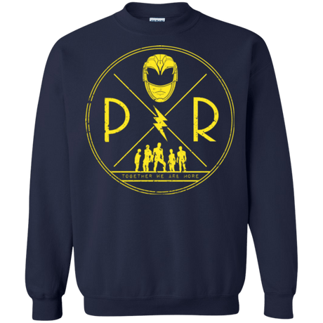 Sweatshirts Navy / Small Yellow Power Crewneck Sweatshirt