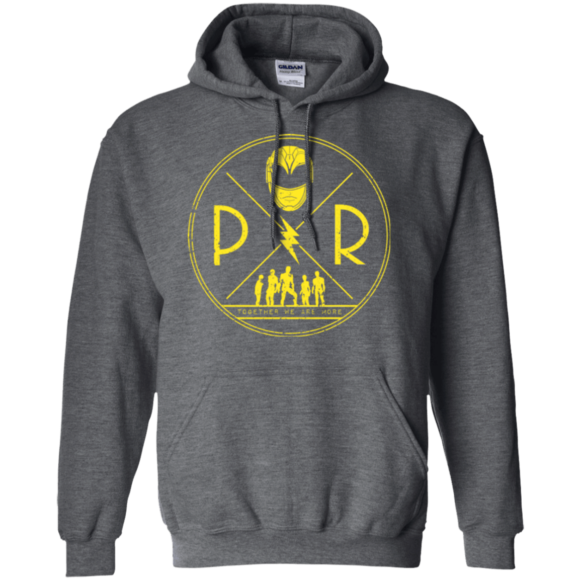 Sweatshirts Dark Heather / Small Yellow Power Pullover Hoodie