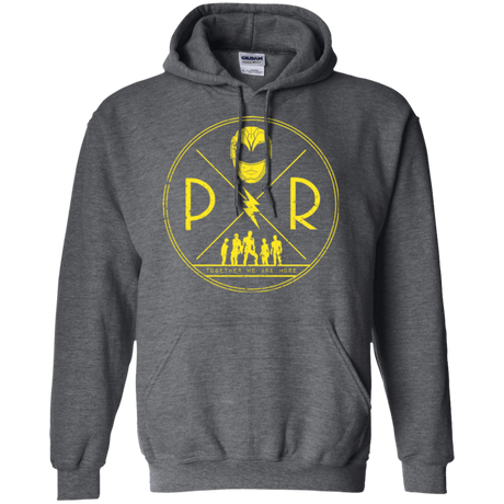 Sweatshirts Dark Heather / Small Yellow Power Pullover Hoodie