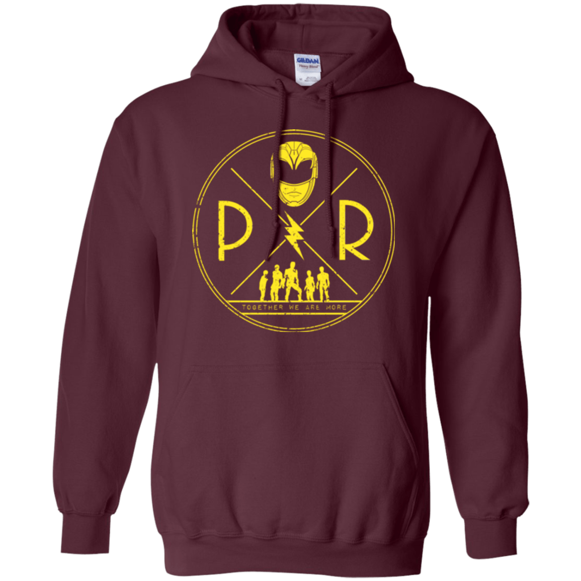 Sweatshirts Maroon / Small Yellow Power Pullover Hoodie