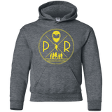 Sweatshirts Dark Heather / YS Yellow Power Youth Hoodie