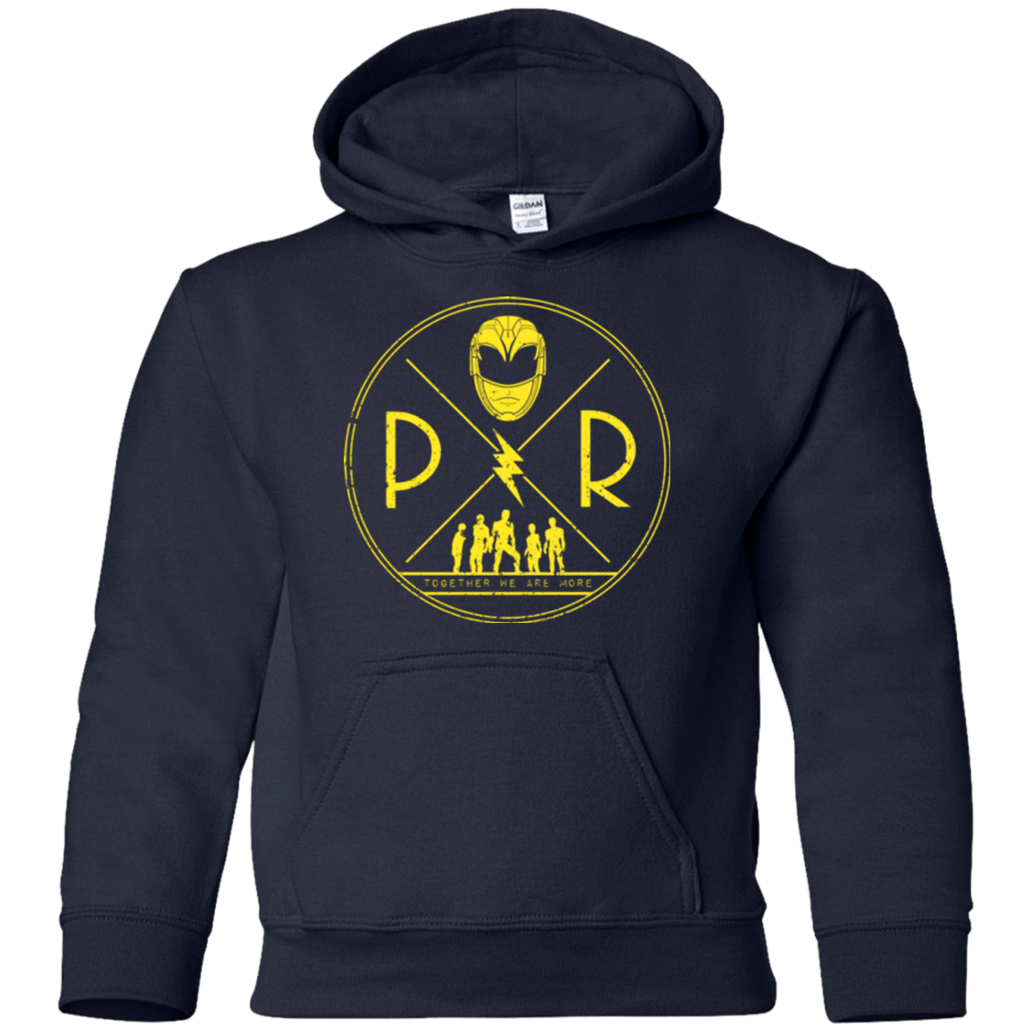 Sweatshirts Navy / YS Yellow Power Youth Hoodie