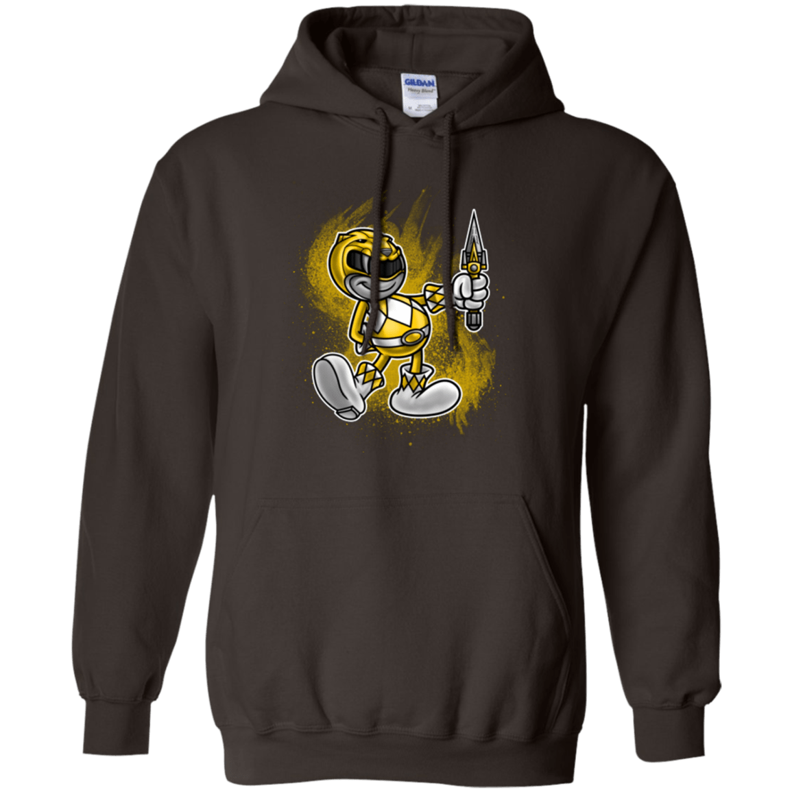 Sweatshirts Dark Chocolate / Small Yellow Ranger Artwork Pullover Hoodie