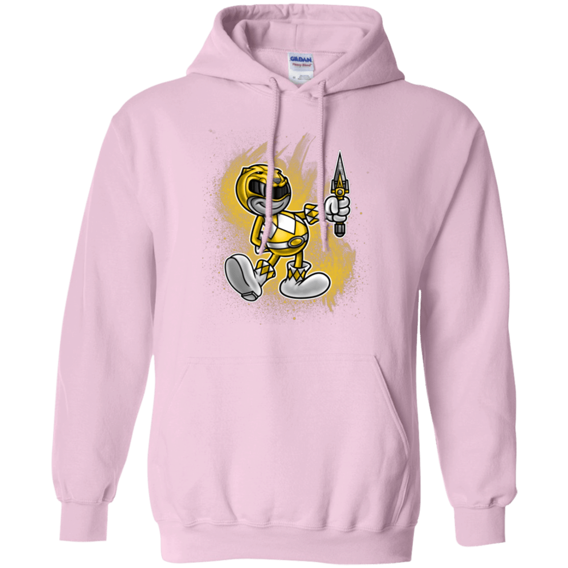 Sweatshirts Light Pink / Small Yellow Ranger Artwork Pullover Hoodie