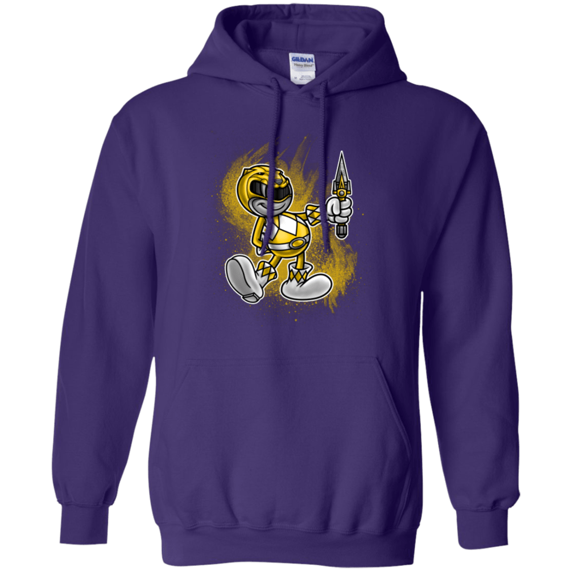 Sweatshirts Purple / Small Yellow Ranger Artwork Pullover Hoodie