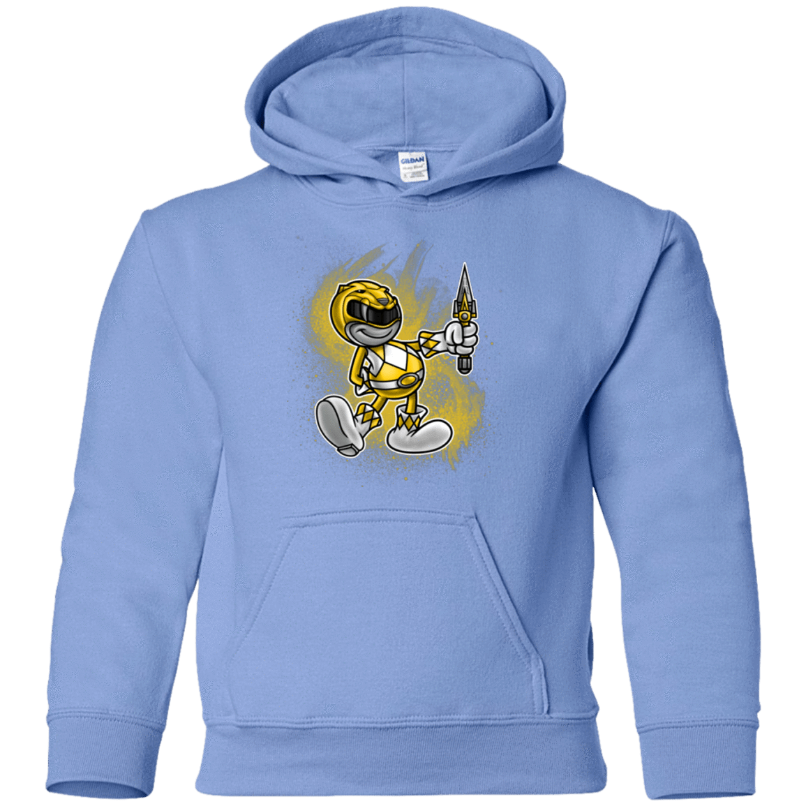 Sweatshirts Carolina Blue / YS Yellow Ranger Artwork Youth Hoodie