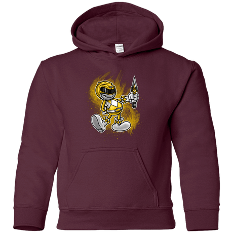 Sweatshirts Maroon / YS Yellow Ranger Artwork Youth Hoodie