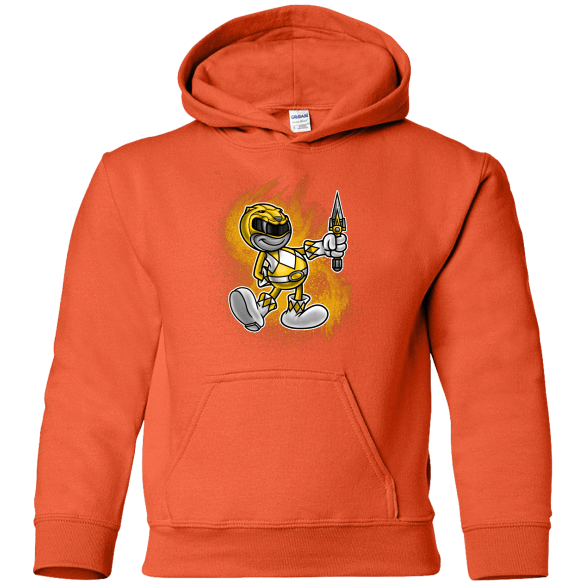 Sweatshirts Orange / YS Yellow Ranger Artwork Youth Hoodie