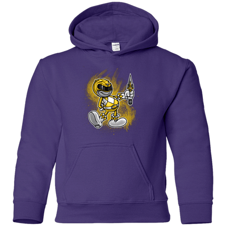 Sweatshirts Purple / YS Yellow Ranger Artwork Youth Hoodie