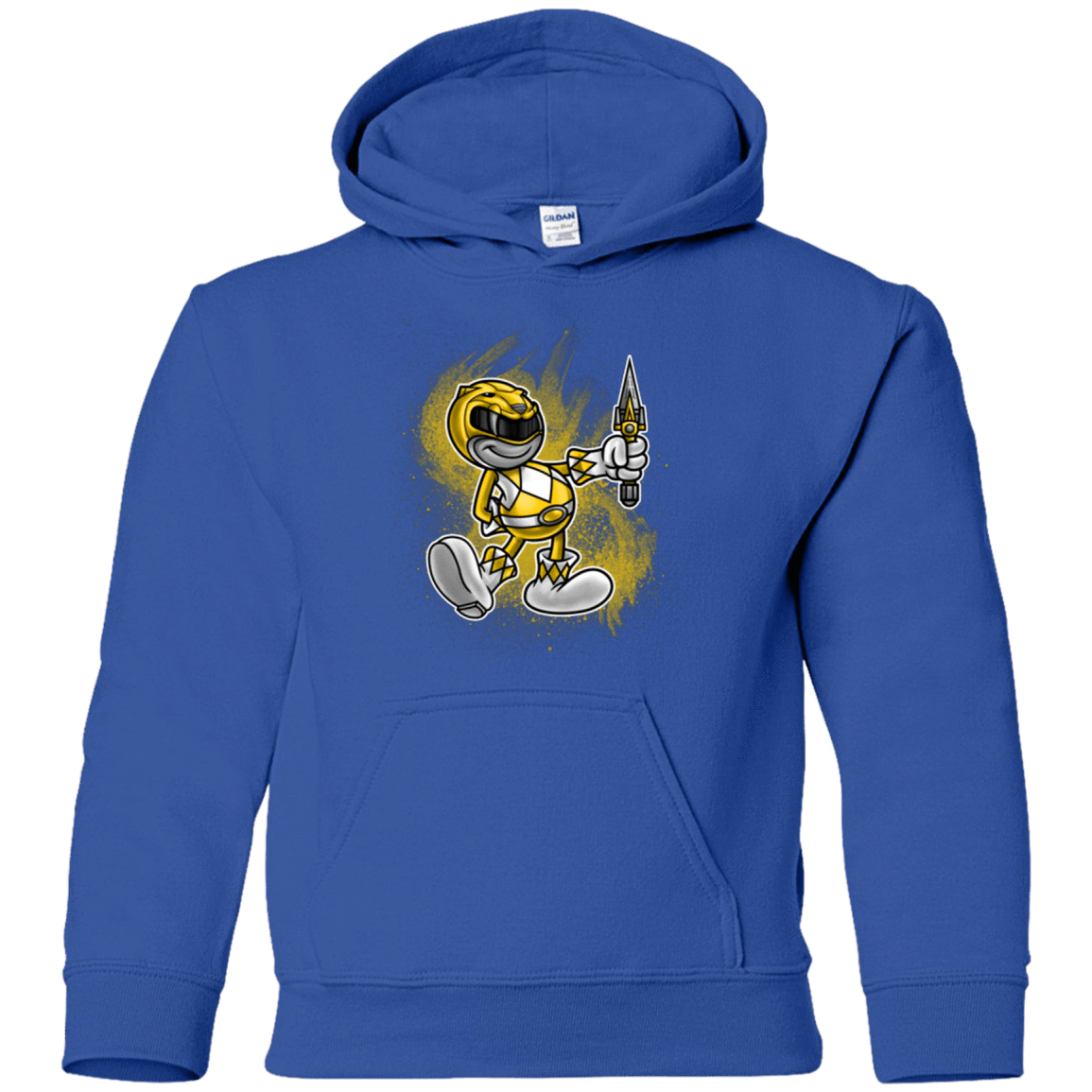 Sweatshirts Royal / YS Yellow Ranger Artwork Youth Hoodie