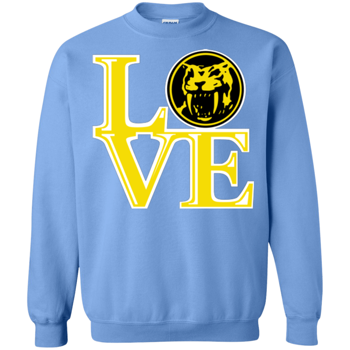 Sweatshirts Carolina Blue / Small Yellow Ranger LOVE Crewneck Sweatshirt