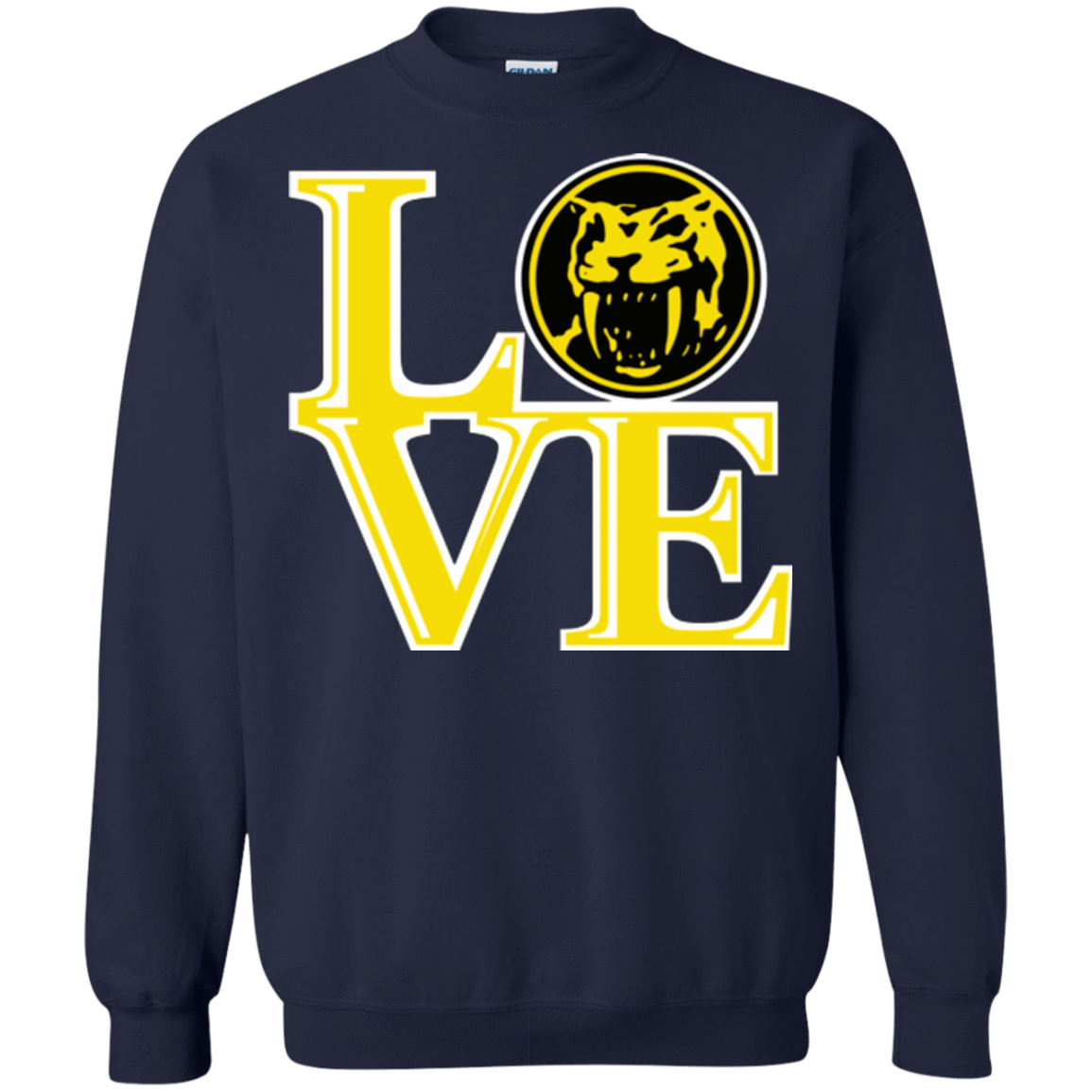 Sweatshirts Navy / Small Yellow Ranger LOVE Crewneck Sweatshirt