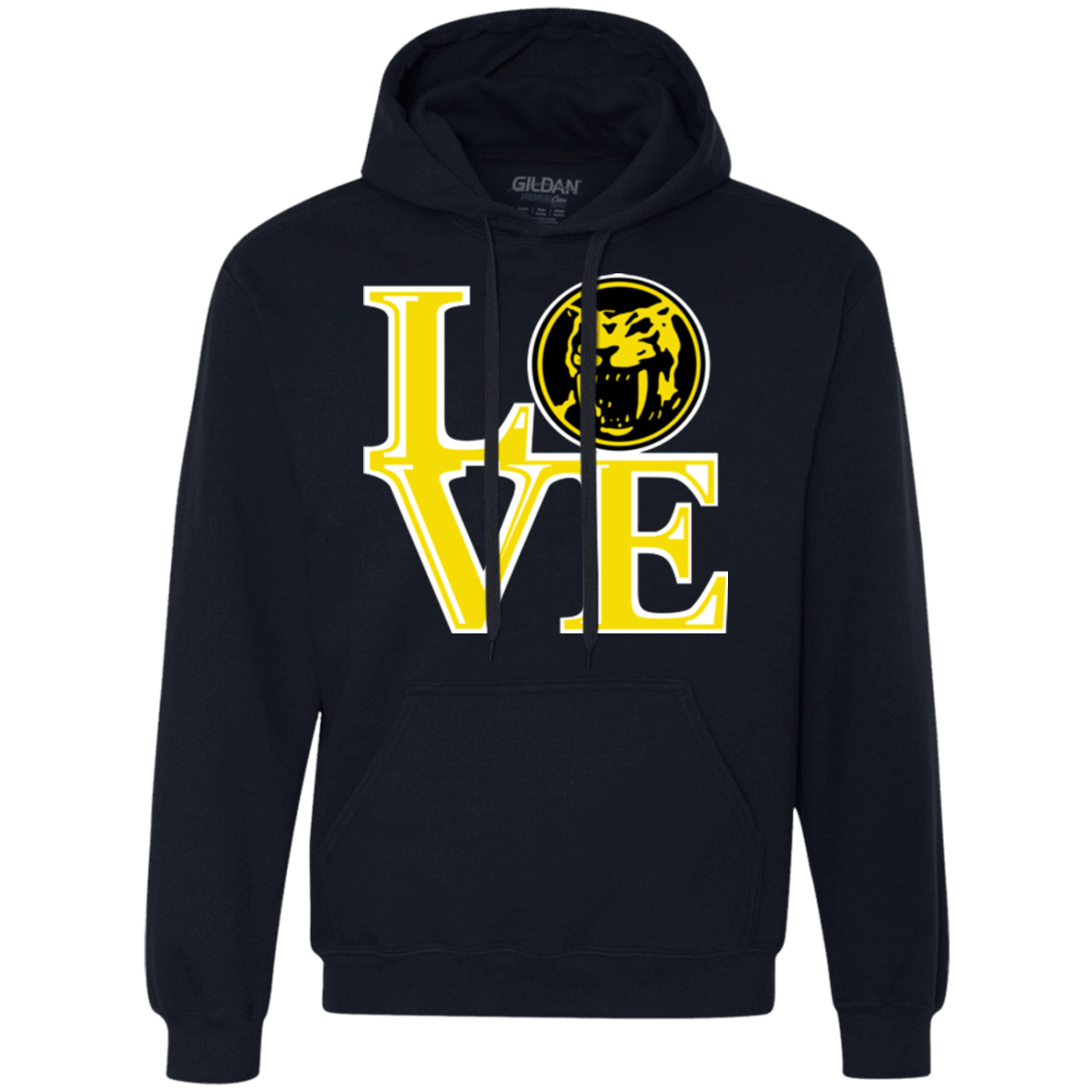 Sweatshirts Navy / Small Yellow Ranger LOVE Premium Fleece Hoodie