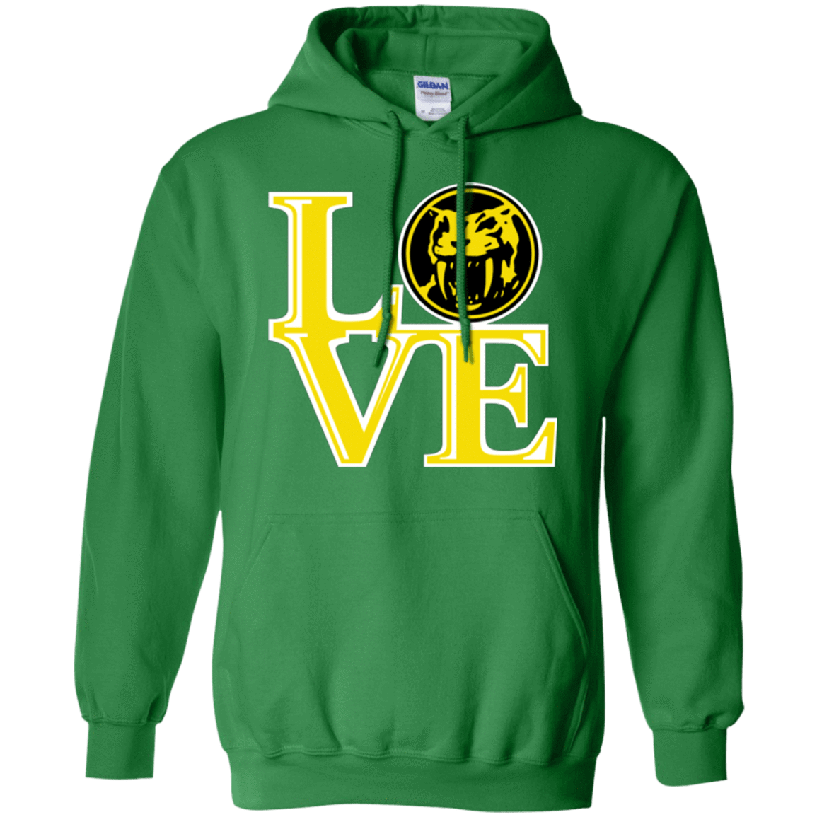 Sweatshirts Irish Green / Small Yellow Ranger LOVE Pullover Hoodie