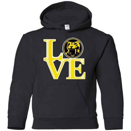 Sweatshirts Black / YS Yellow Ranger LOVE Youth Hoodie