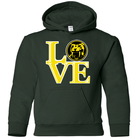 Sweatshirts Forest Green / YS Yellow Ranger LOVE Youth Hoodie