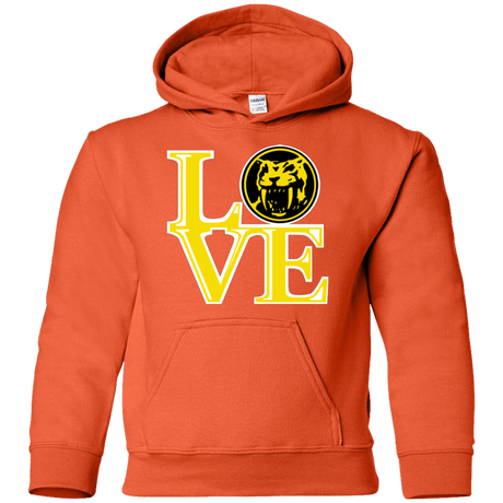 Sweatshirts Orange / YS Yellow Ranger LOVE Youth Hoodie