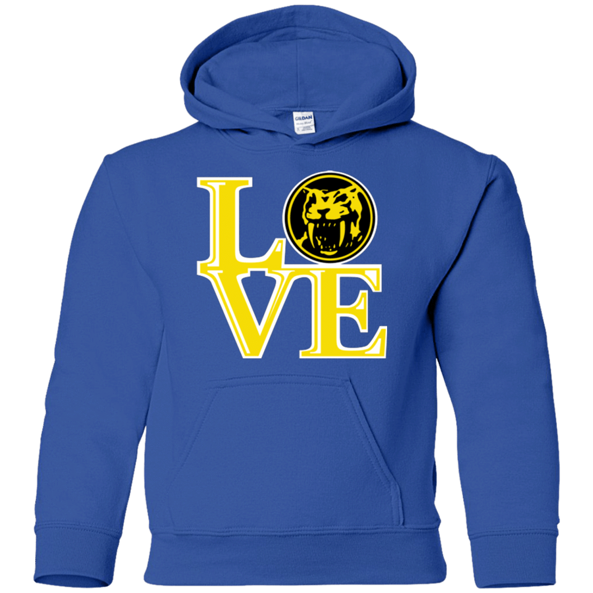 Sweatshirts Royal / YS Yellow Ranger LOVE Youth Hoodie