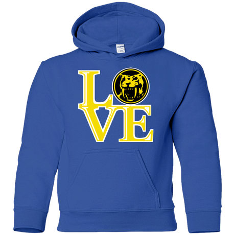 Sweatshirts Royal / YS Yellow Ranger LOVE Youth Hoodie