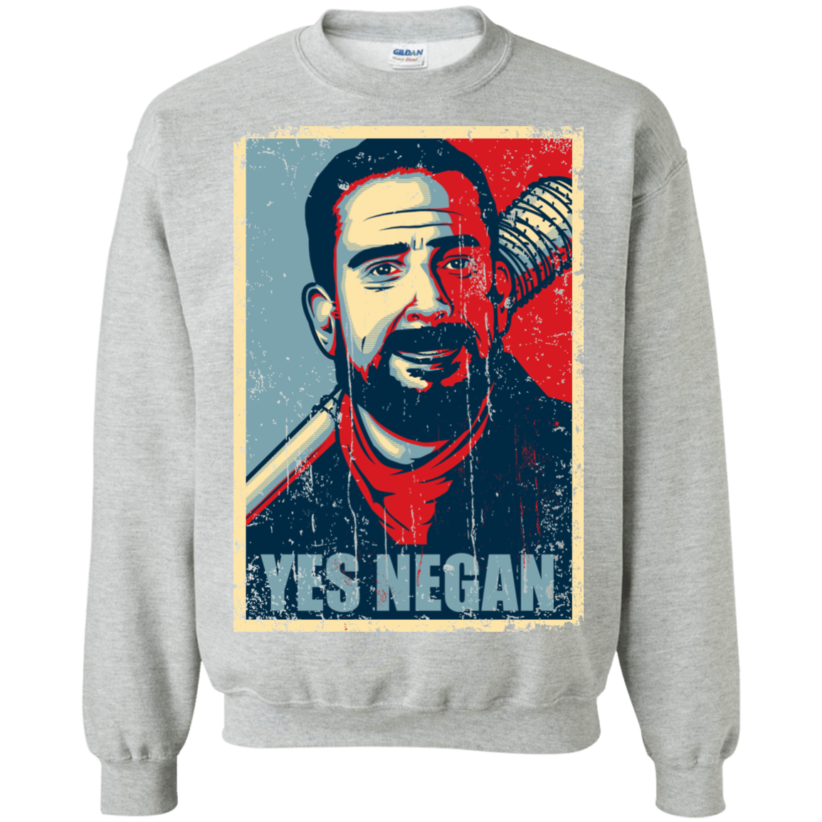 Sweatshirts Sport Grey / Small Yes Negan Crewneck Sweatshirt