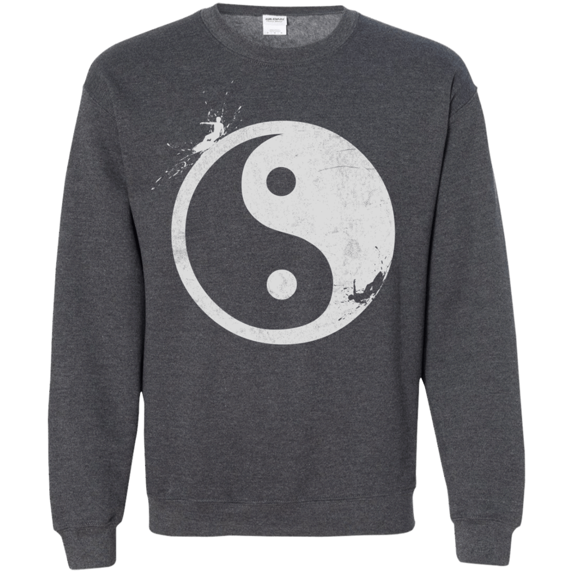 Sweatshirts Dark Heather / S Yin Yang Surfer Crewneck Sweatshirt