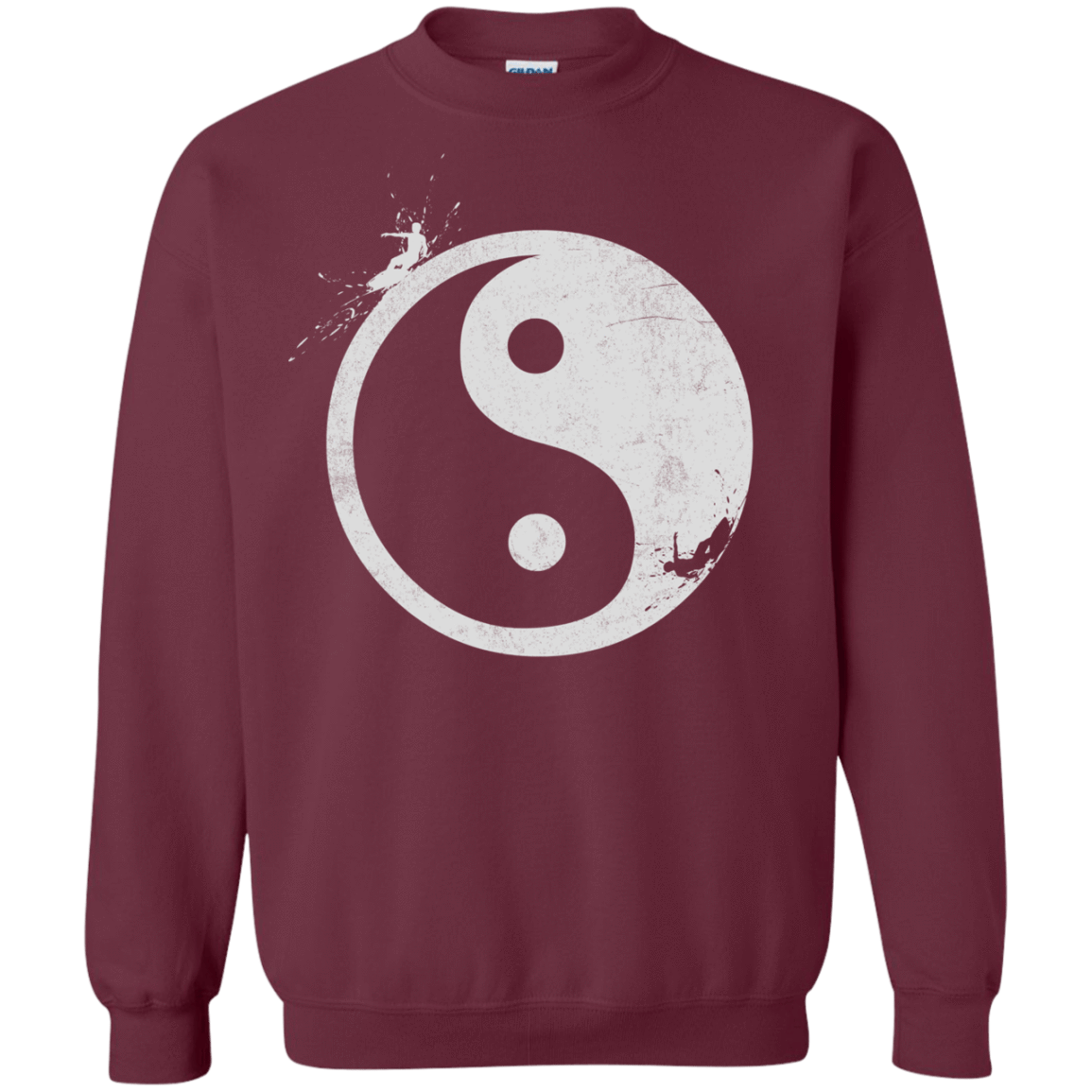 Sweatshirts Maroon / S Yin Yang Surfer Crewneck Sweatshirt