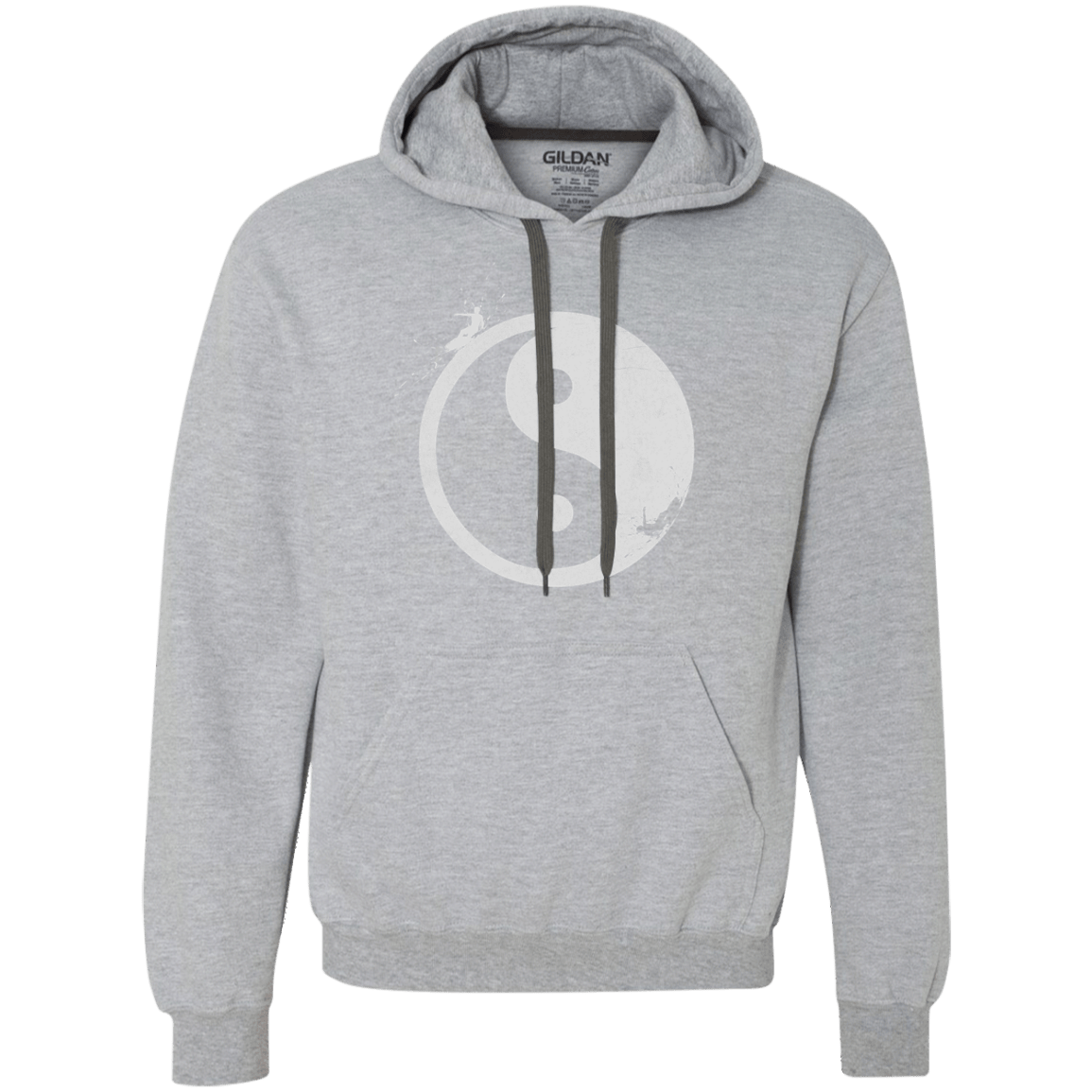 Sweatshirts Sport Grey / S Yin Yang Surfer Premium Fleece Hoodie