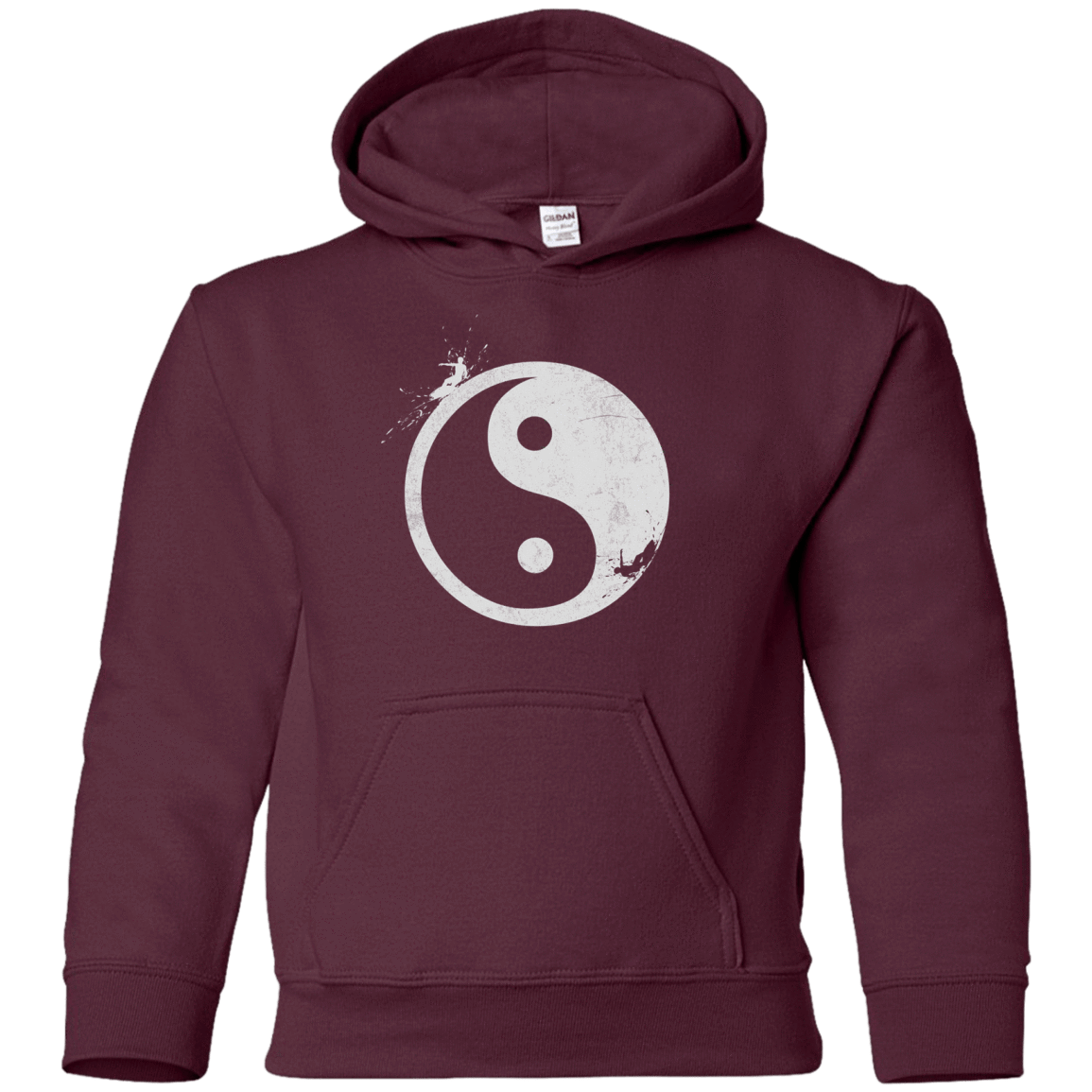 Sweatshirts Maroon / YS Yin Yang Surfer Youth Hoodie