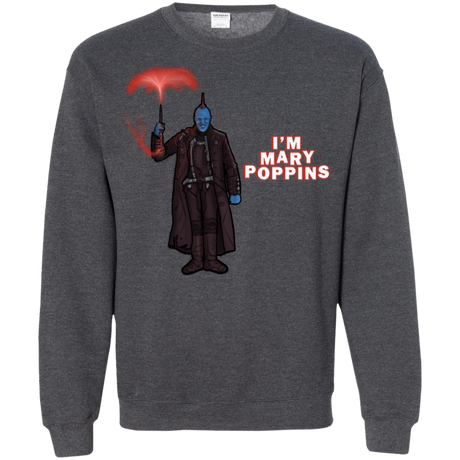 Sweatshirts Dark Heather / S Yondu Poppins Crewneck Sweatshirt