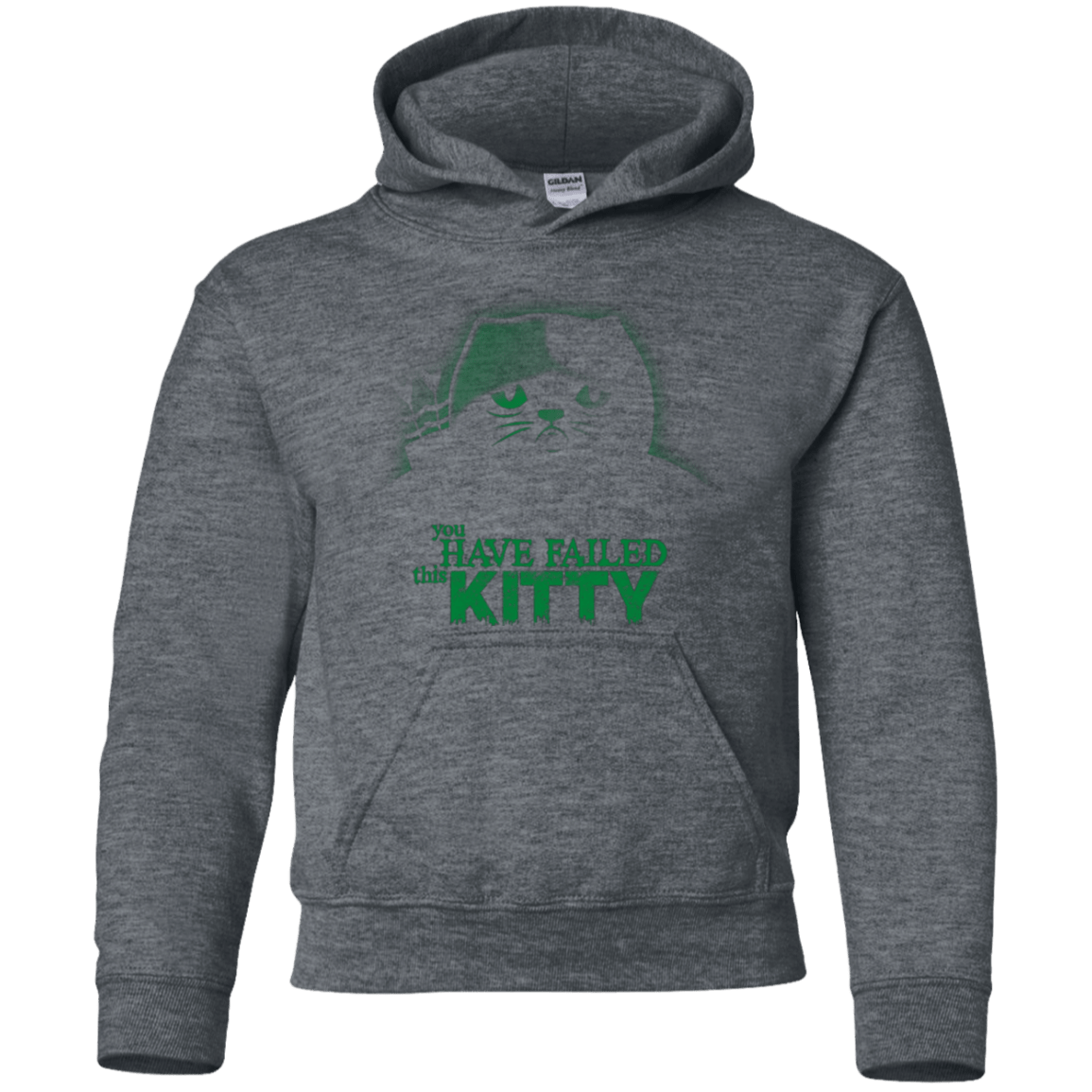 Sweatshirts Dark Heather / YS You Have Failed Kitty Youth Hoodie