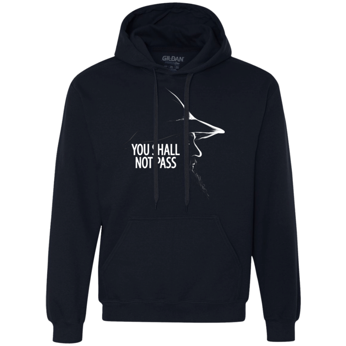 Sweatshirts Navy / Small YOU SHALL NOT PASS (2) Premium Fleece Hoodie