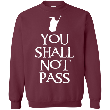 Sweatshirts Maroon / Small You shall not pass Crewneck Sweatshirt