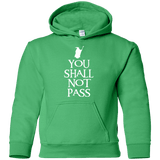 Sweatshirts Irish Green / YS You shall not pass Youth Hoodie