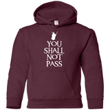 Sweatshirts Maroon / YS You shall not pass Youth Hoodie