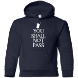 Sweatshirts Navy / YS You shall not pass Youth Hoodie