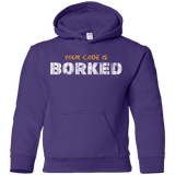 Sweatshirts Purple / YS Your Code Is Borked Youth Hoodie