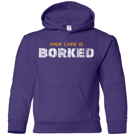 Sweatshirts Purple / YS Your Code Is Borked Youth Hoodie