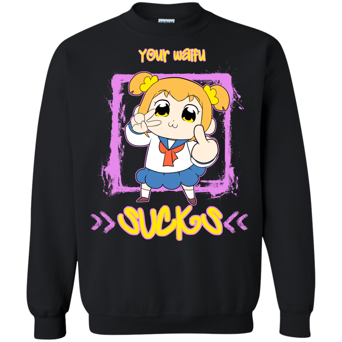 Sweatshirts Black / S Your Waifu Crewneck Sweatshirt