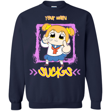 Sweatshirts Navy / S Your Waifu Crewneck Sweatshirt