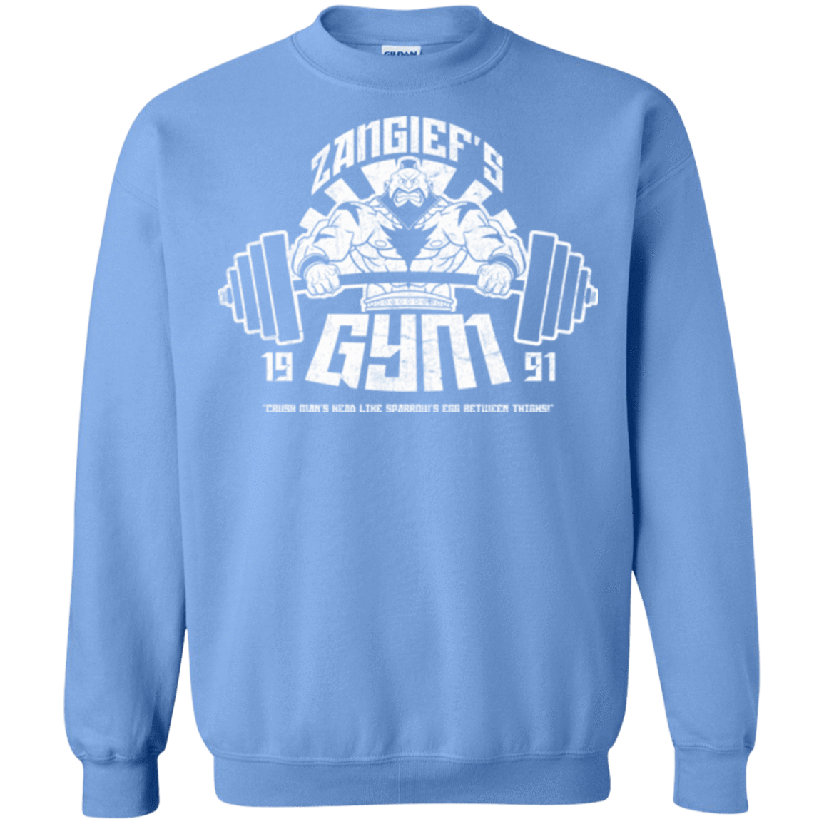 Sweatshirts Carolina Blue / Small Zangief Gym Crewneck Sweatshirt