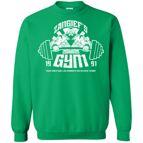 Sweatshirts Irish Green / Small Zangief Gym Crewneck Sweatshirt