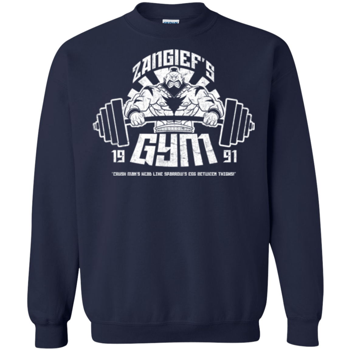 Sweatshirts Navy / Small Zangief Gym Crewneck Sweatshirt