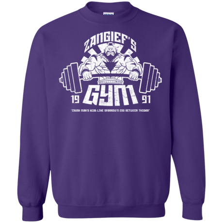 Sweatshirts Purple / Small Zangief Gym Crewneck Sweatshirt