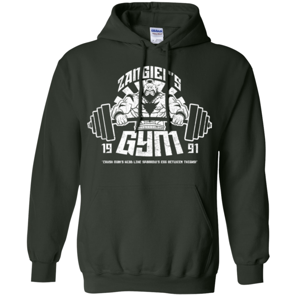 Sweatshirts Forest Green / Small Zangief Gym Pullover Hoodie