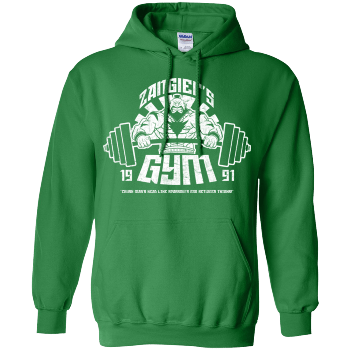 Sweatshirts Irish Green / Small Zangief Gym Pullover Hoodie