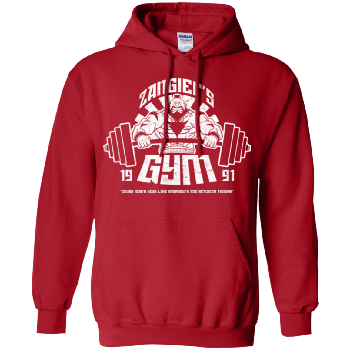 Sweatshirts Red / Small Zangief Gym Pullover Hoodie